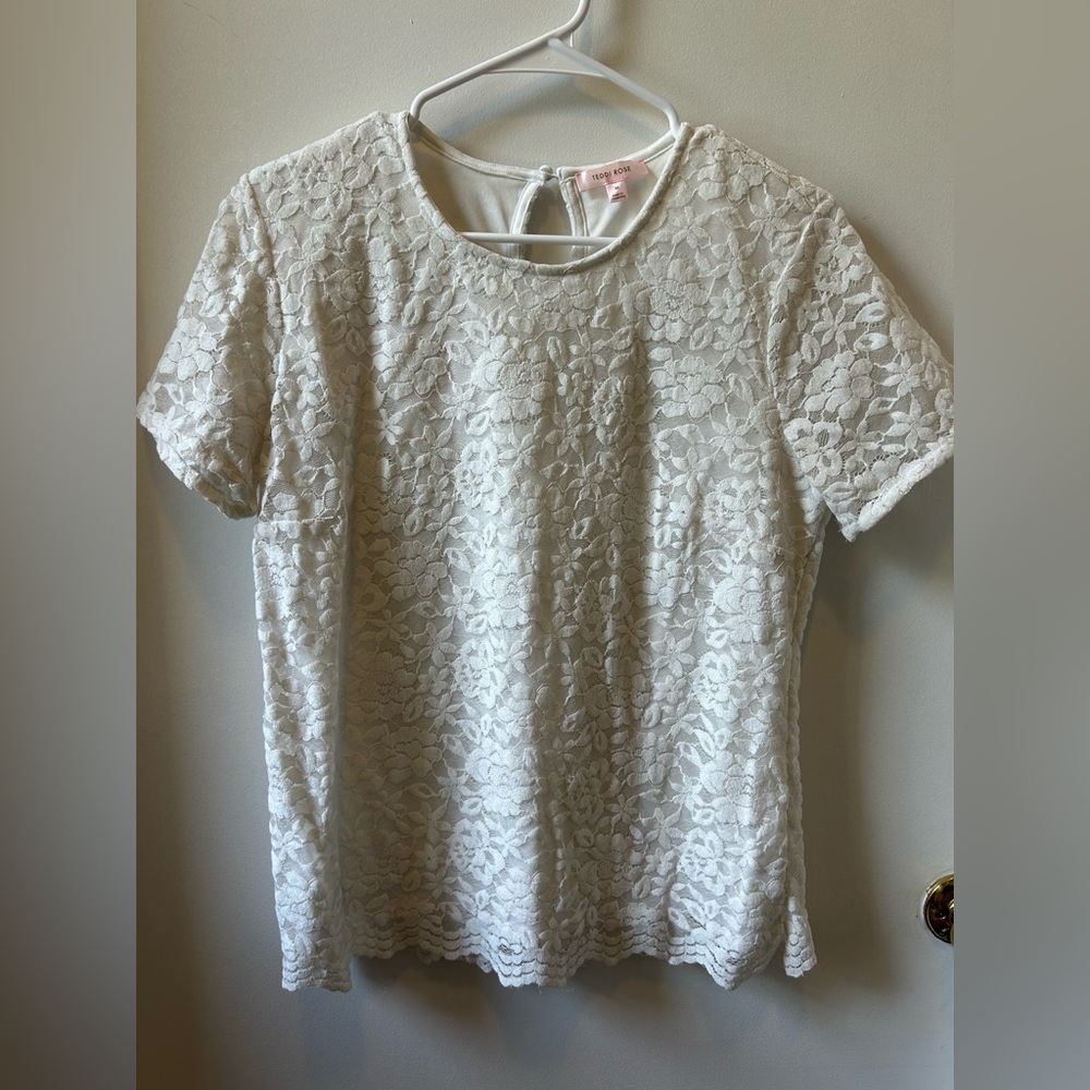 Elegant White Lace Top